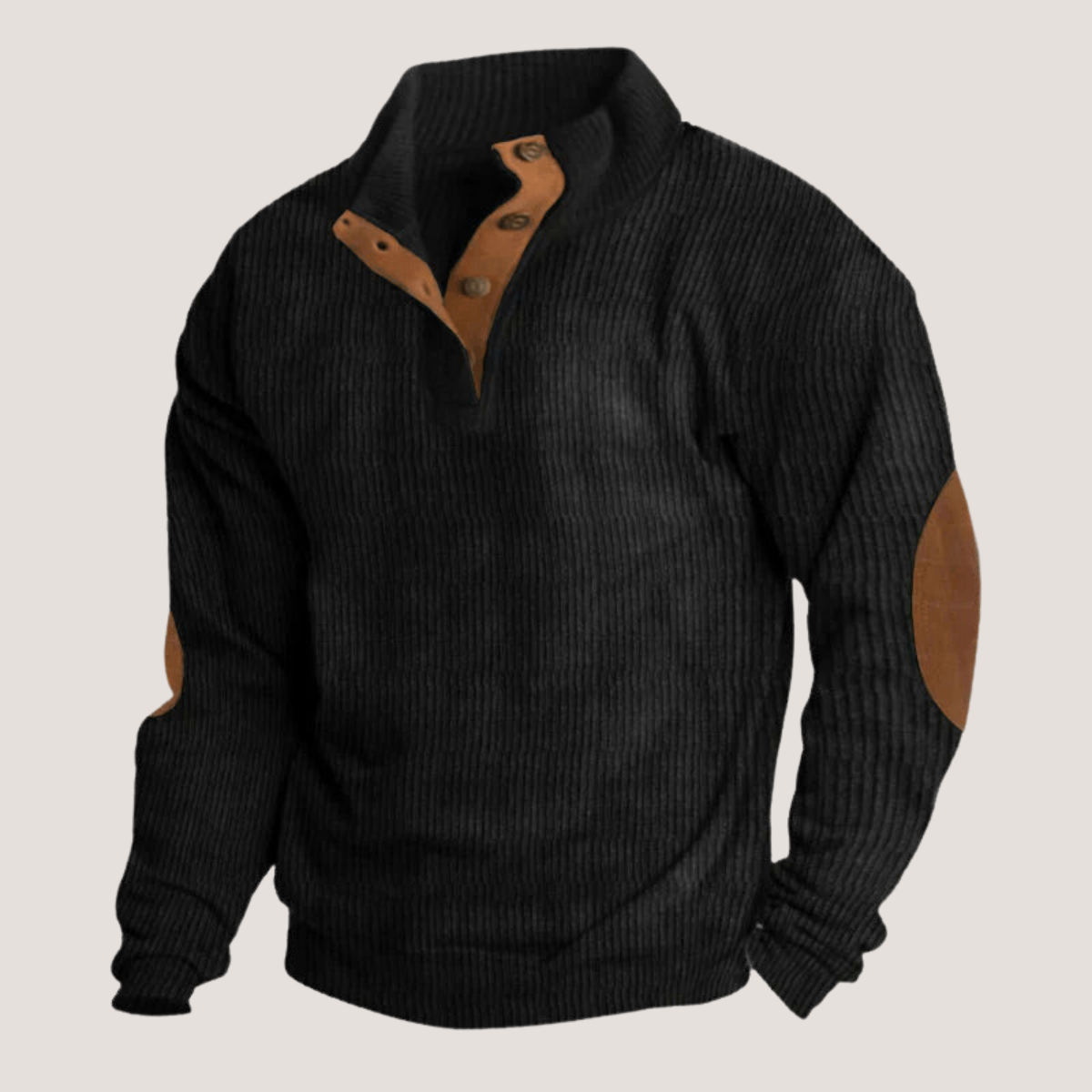 Frederik | Sweater i fløjl med ribstrik til mænd