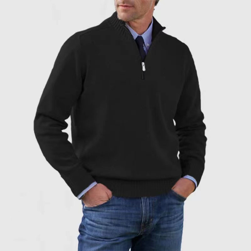 William | Sweater med halv lynlås til mænd
