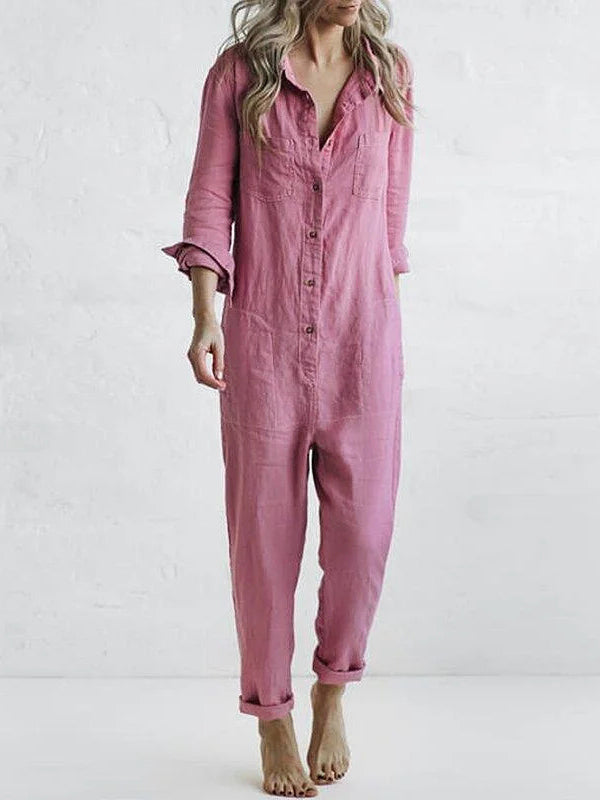 Vibeke | Stropfri Jumpsuit med Vidde Bukseben