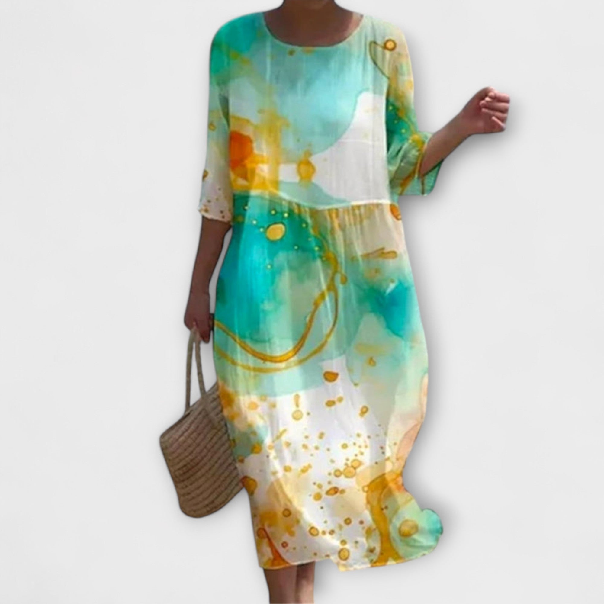 Sofie | Elegant Blomstret Sommerkjole