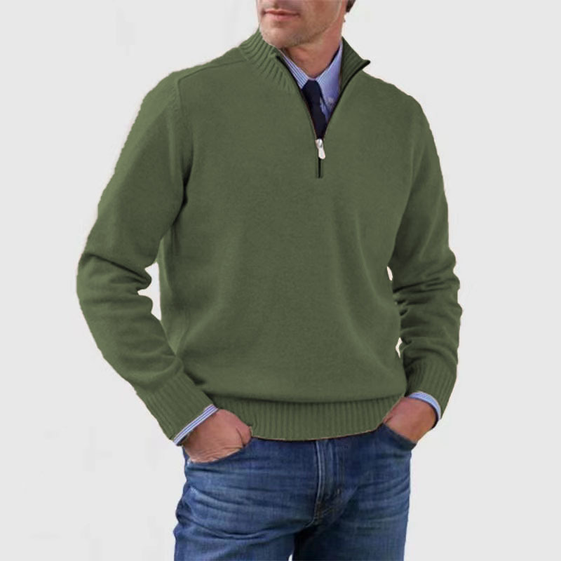 William | Sweater med halv lynlås til mænd