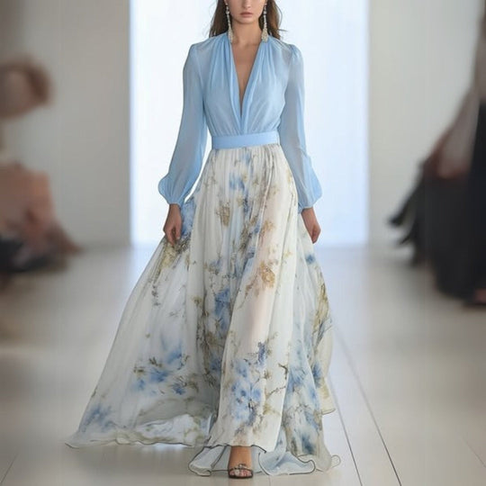 Dolores | Elegant Blomstret Maxikjole til Sommerfest