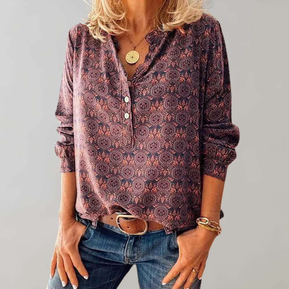 Vintage inspireret bluse til kvinder