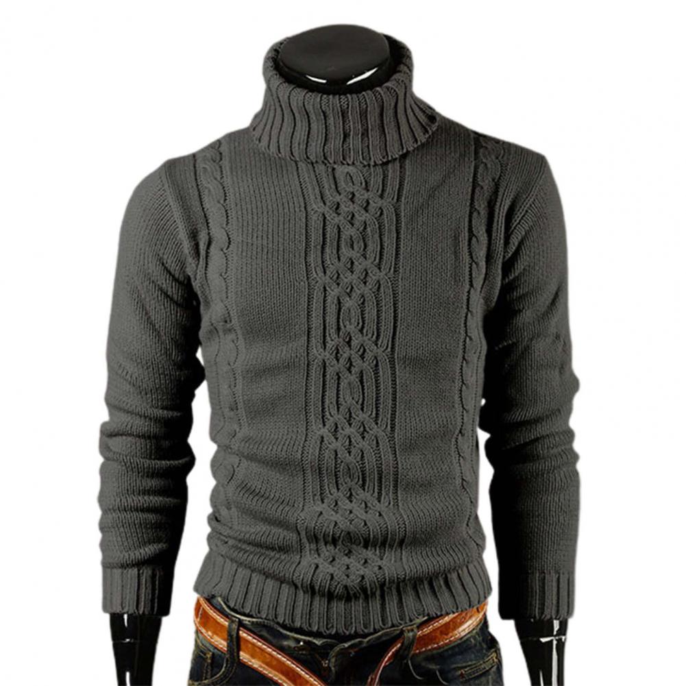 Lucas | Sweater i bomuld med høj hals til mænd
