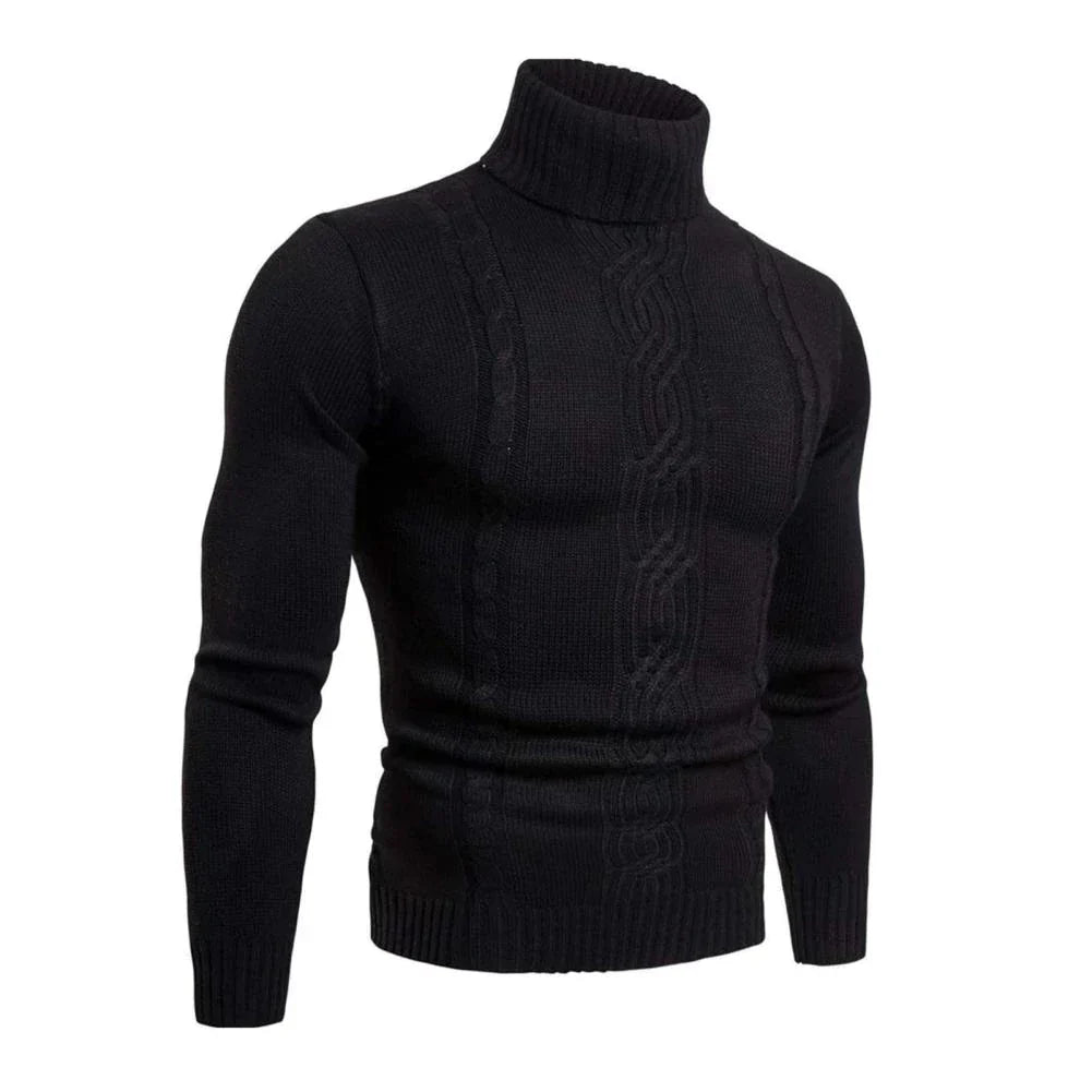 Lucas | Sweater i bomuld med høj hals til mænd