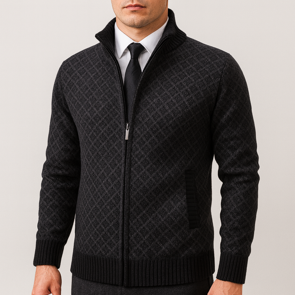 Oscar | Fitted strikket cardigan til mænd