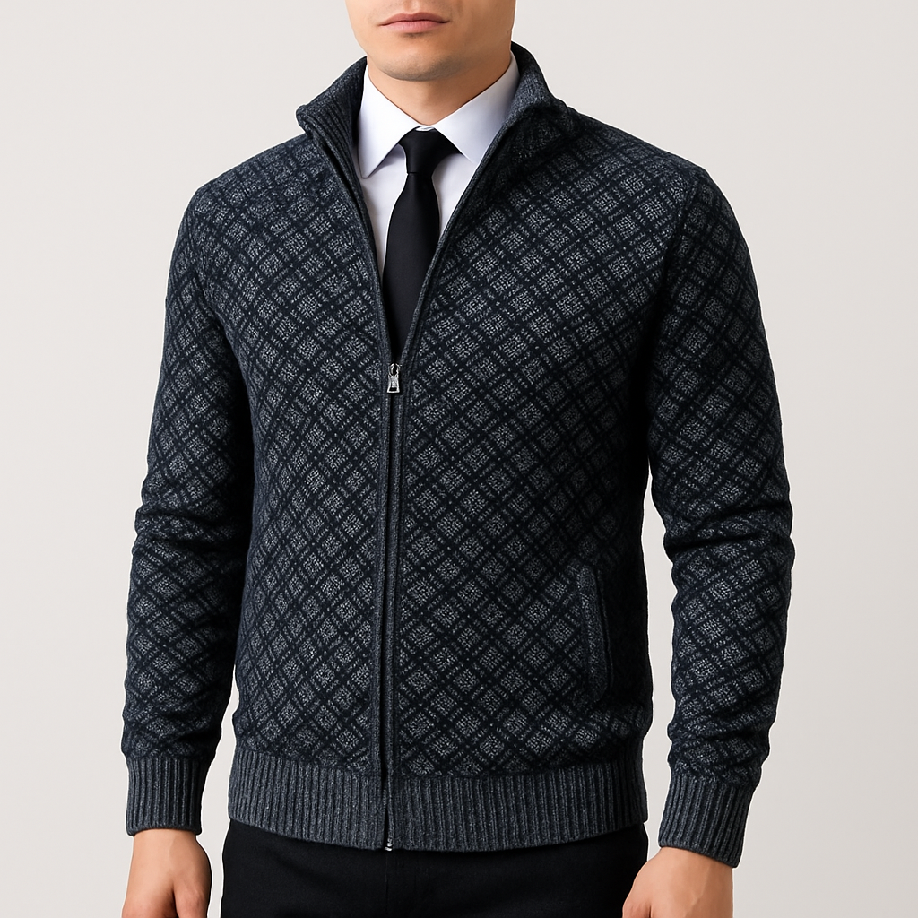 Oscar | Fitted strikket cardigan til mænd