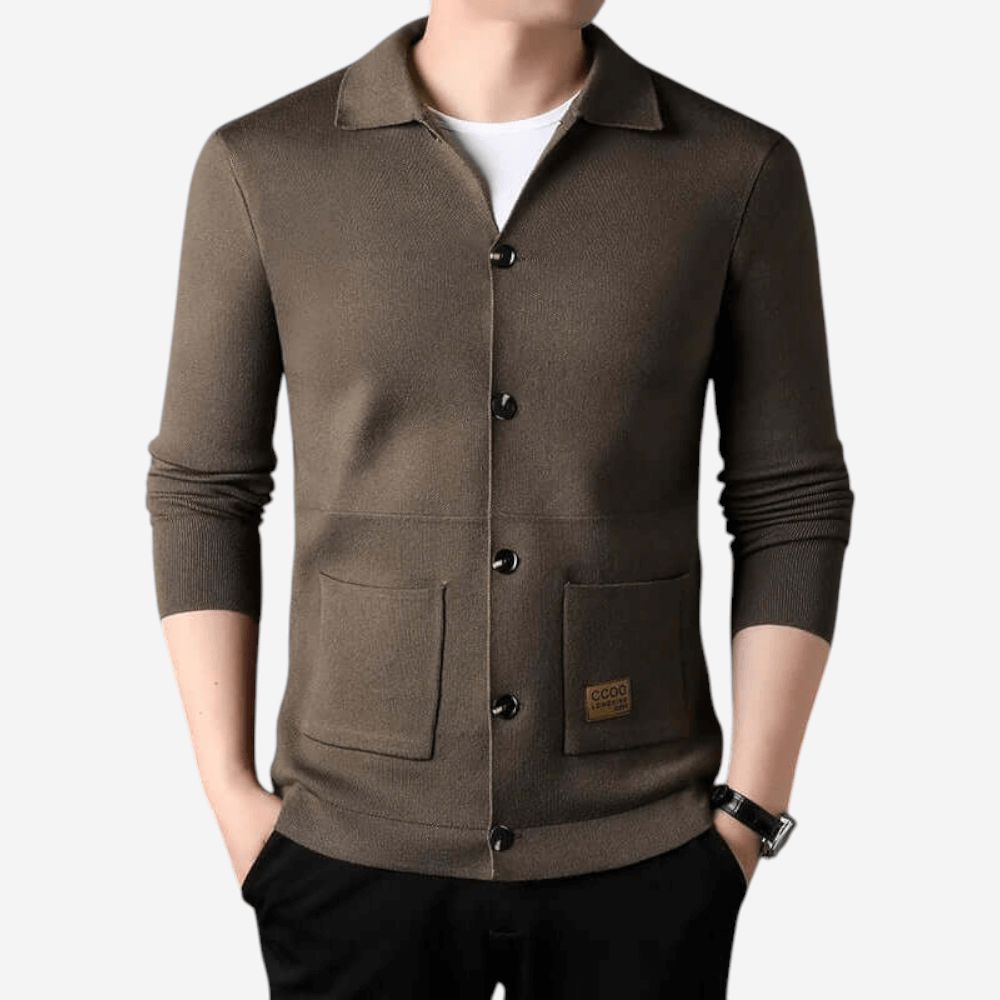 Malthe | Slank strik cardigan til mænd