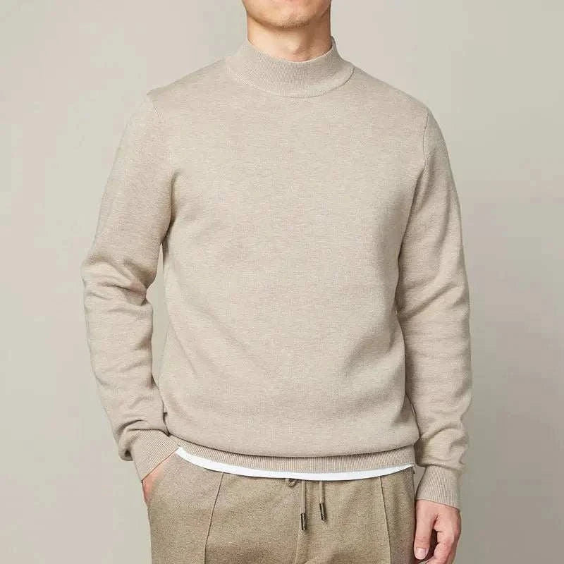 Søren | Sweater med høj krave og lynlås til mænd