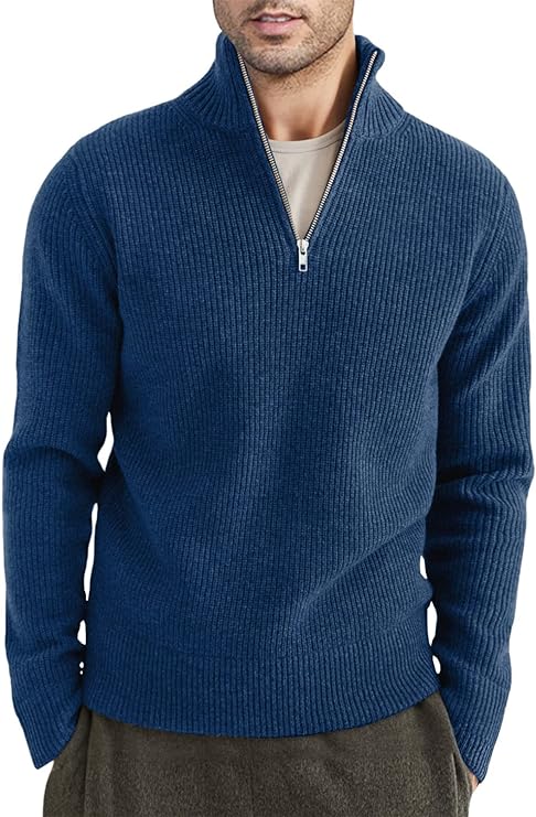 Emil | Italiensk stil sweater med kvart lynlås til mænd