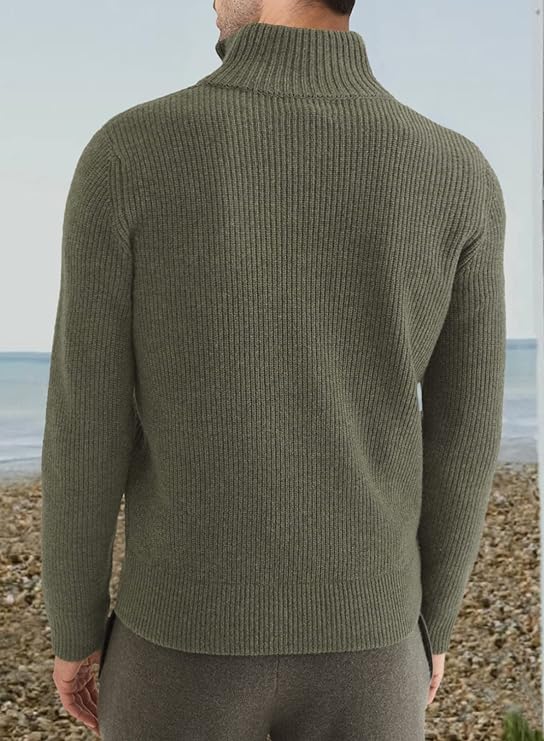 Emil | Italiensk stil sweater med kvart lynlås til mænd
