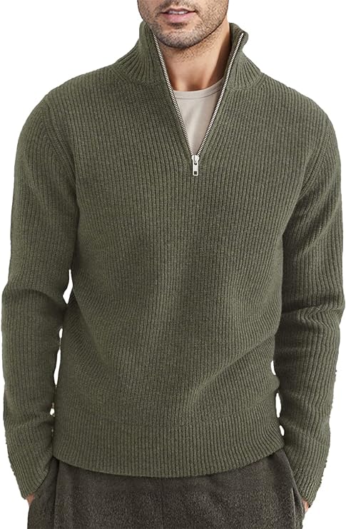 Emil | Italiensk stil sweater med kvart lynlås til mænd