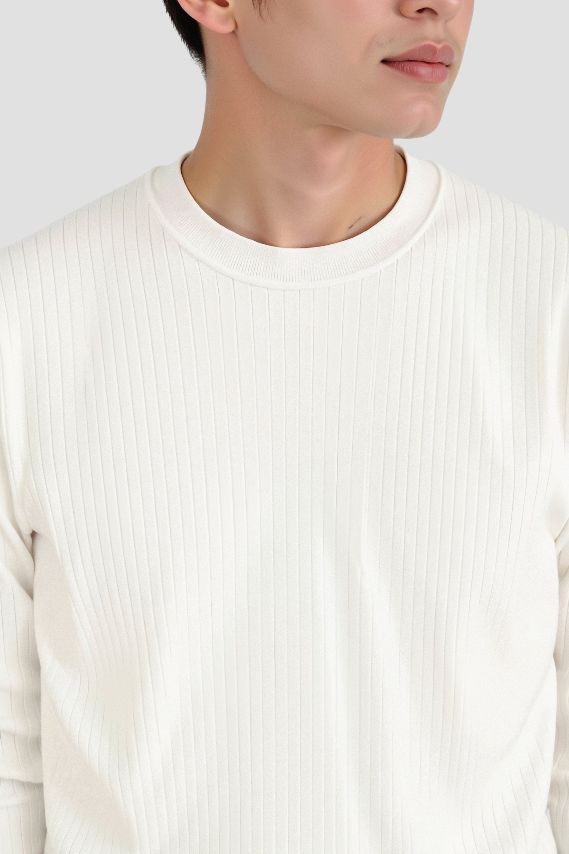 Martin | Ribstrikket sweater med lange ærmer til mænd
