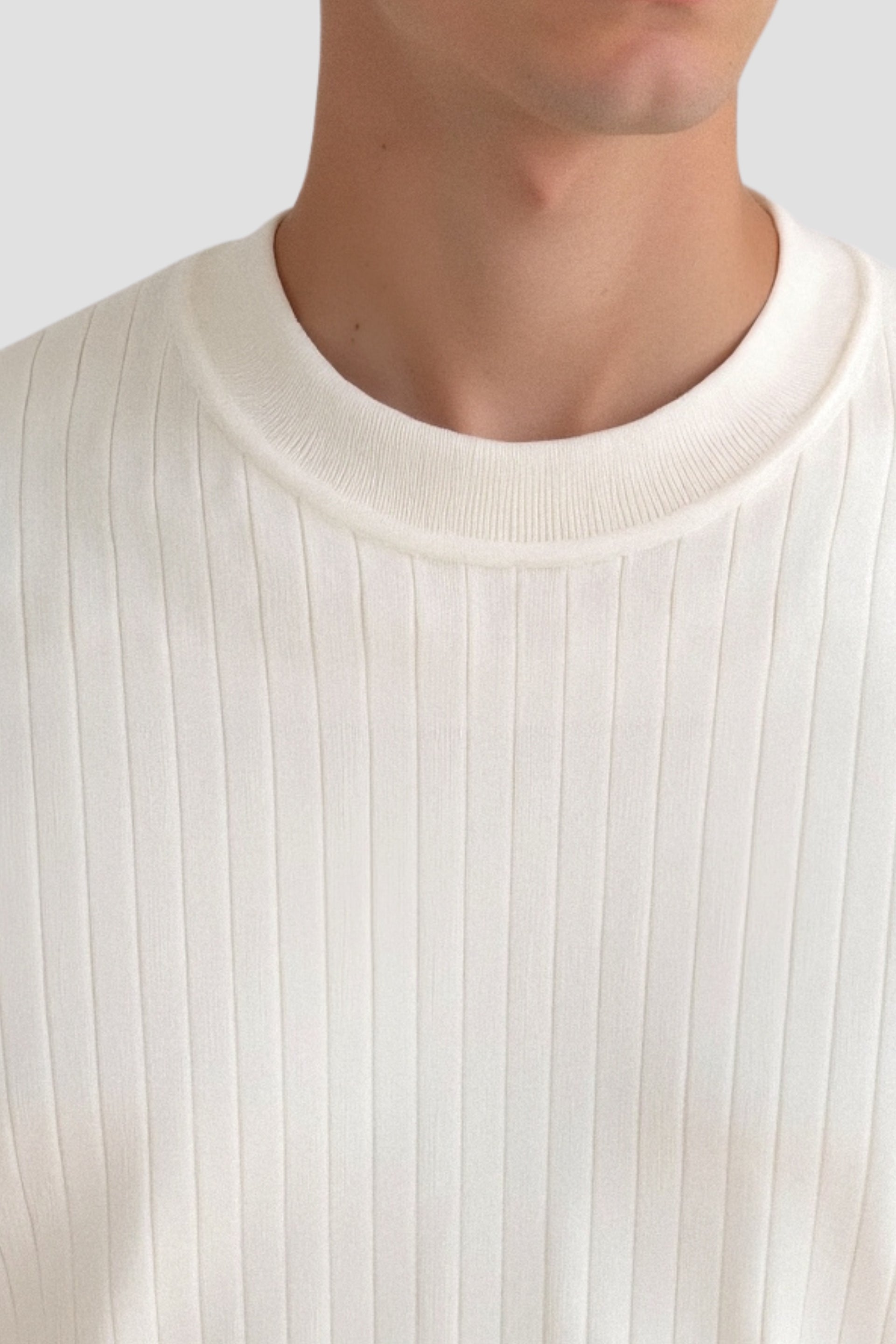 Martin | Ribstrikket sweater med lange ærmer til mænd