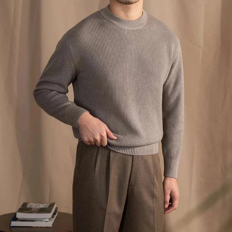 Henrik | Ribbet uld sweater til mænd