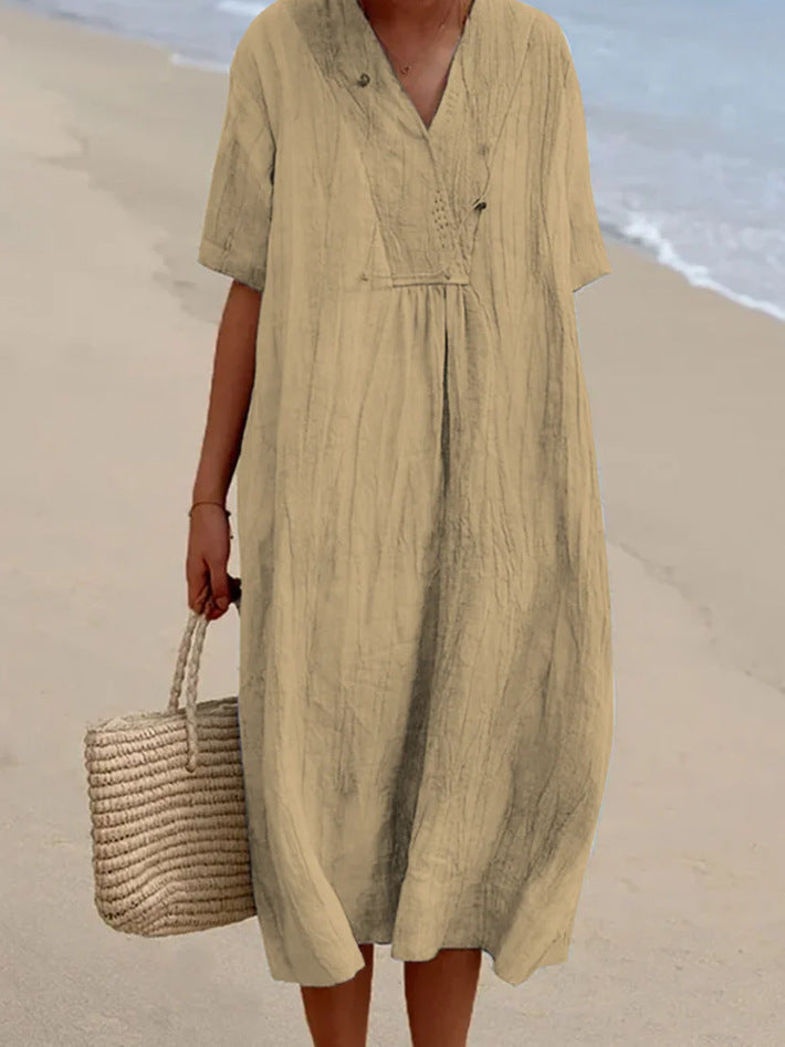 Lena | Elegant Sommerkjole med V-hals