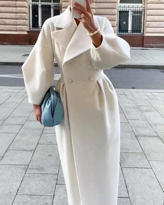 Sofie | Elegant Lang Damefrakke med Reverskrave