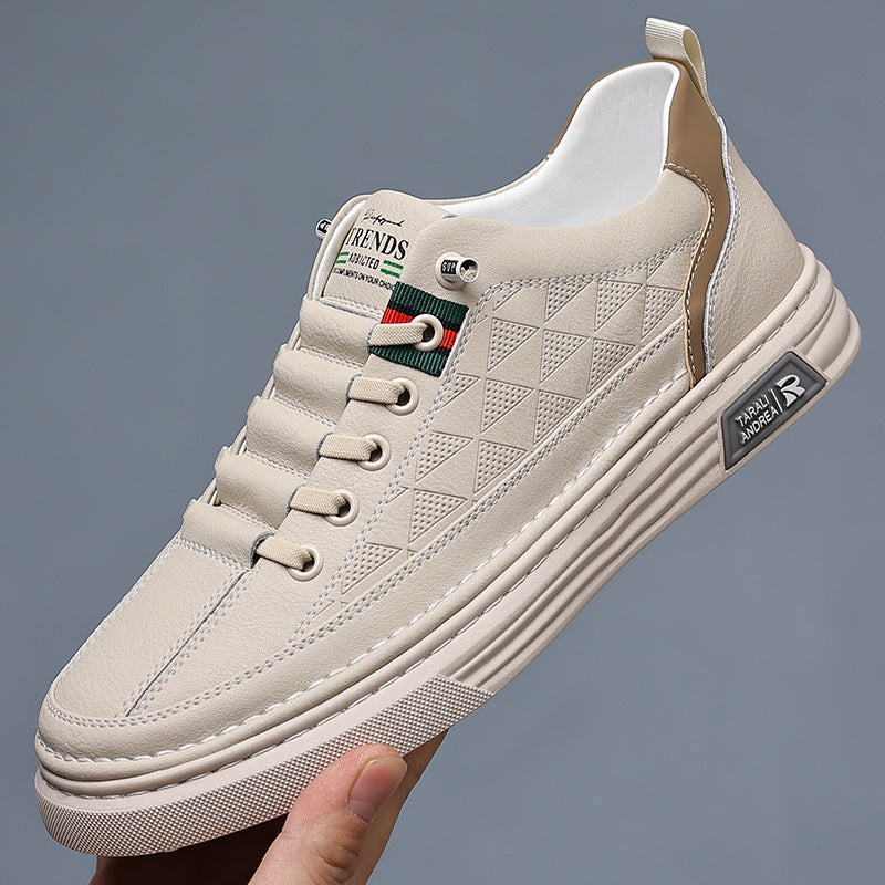 Læder sneakers til mænd med stilfuldt design