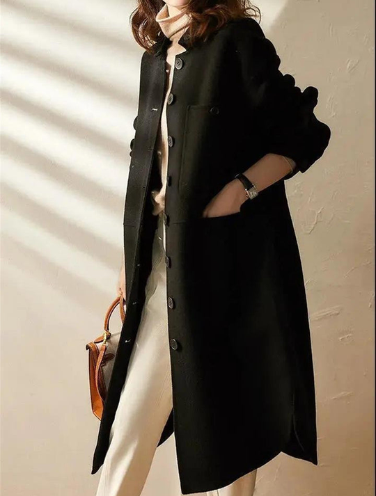 Anna | Elegant Lang Trenchcoat til Kvinder - Vinter