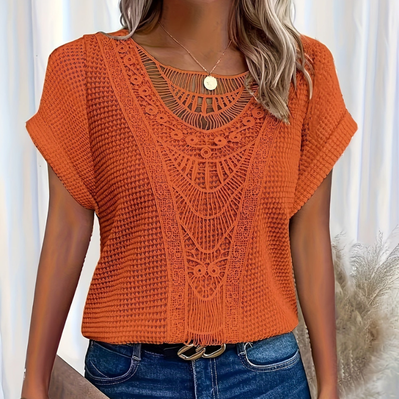 Gracie - Stilfuld Blonde T-Shirt med Elegance