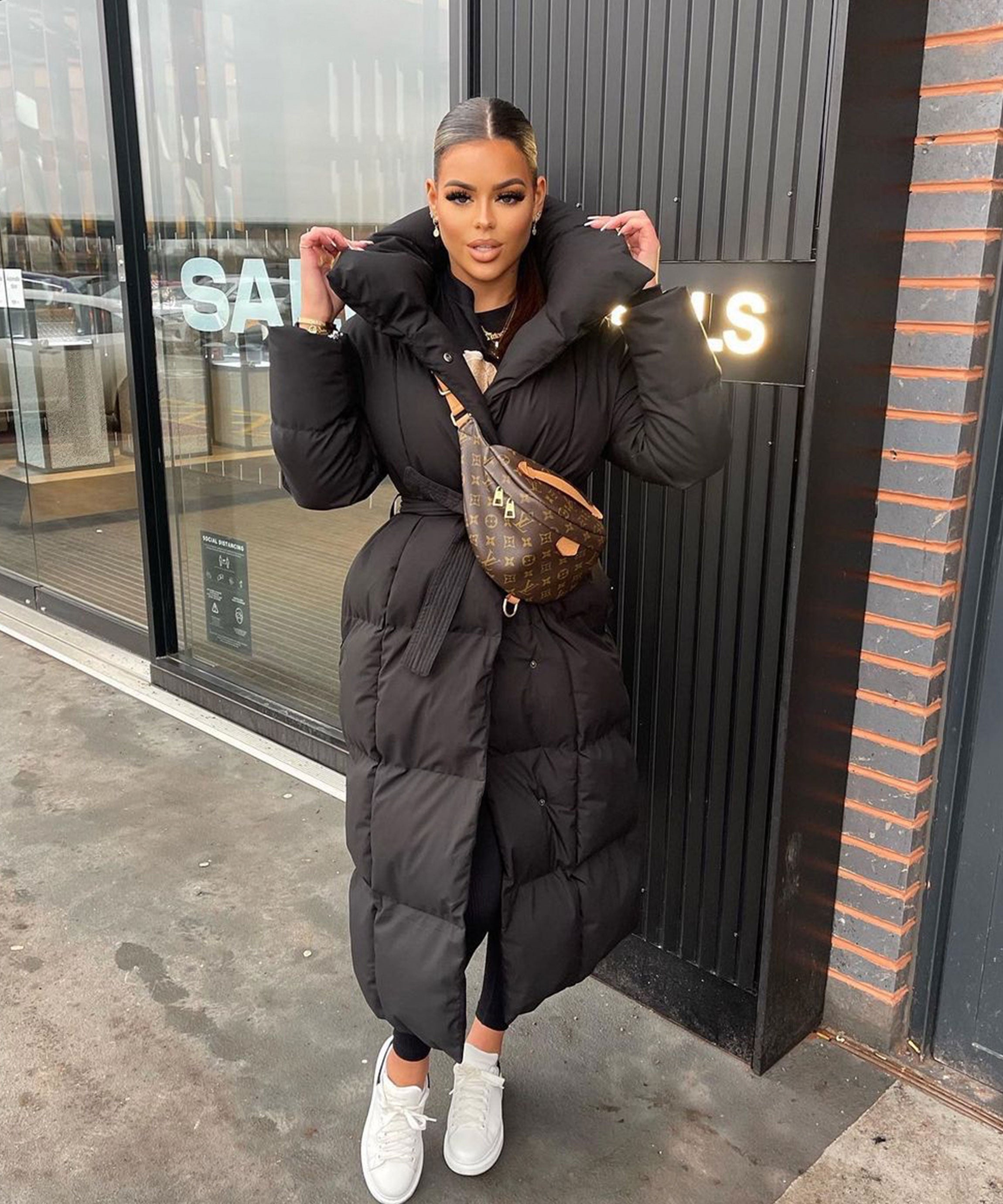 Victoria | Sort Oversize Parka til Vinterbrug