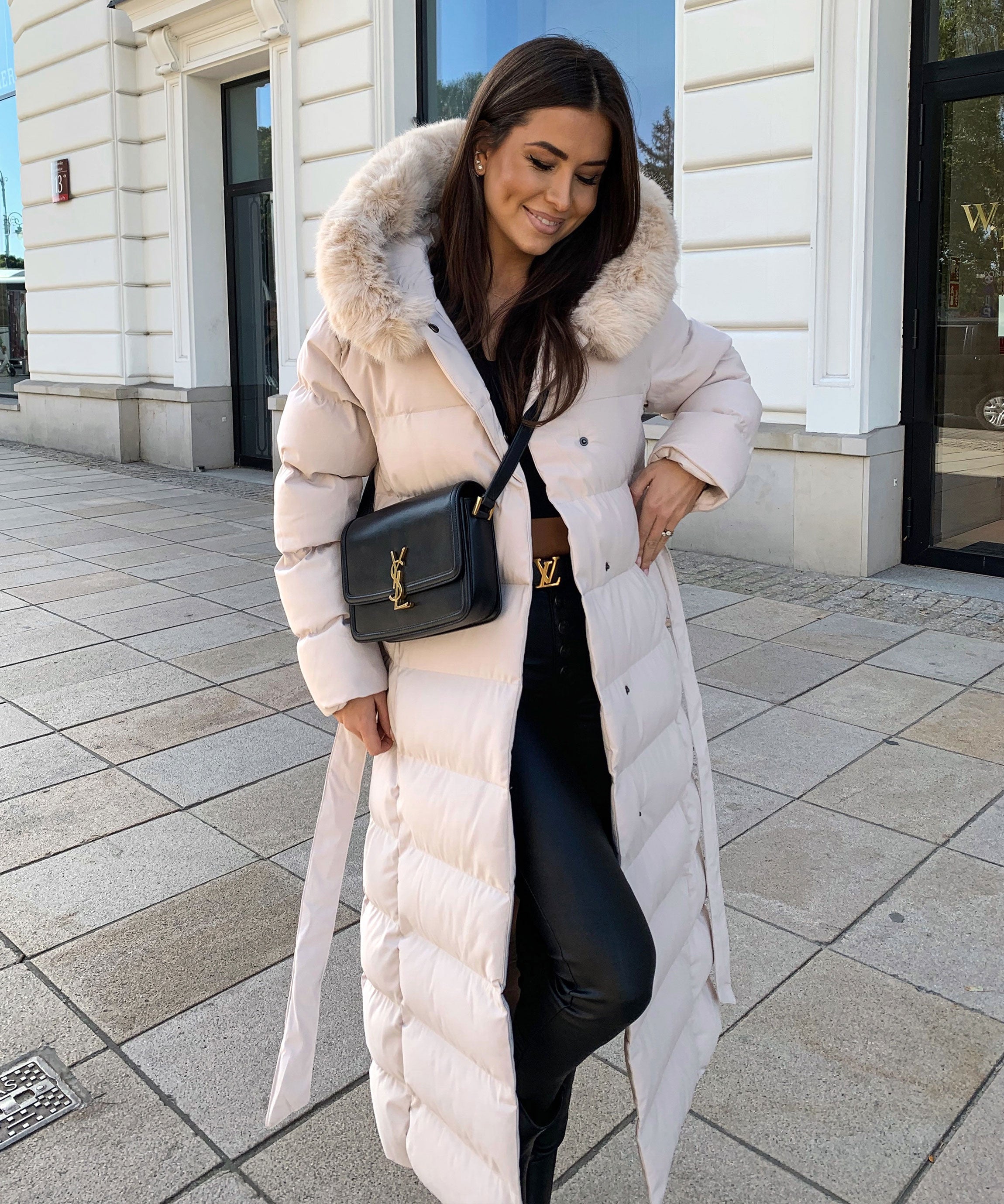 Merle | Beige Parka til Vinterbrug