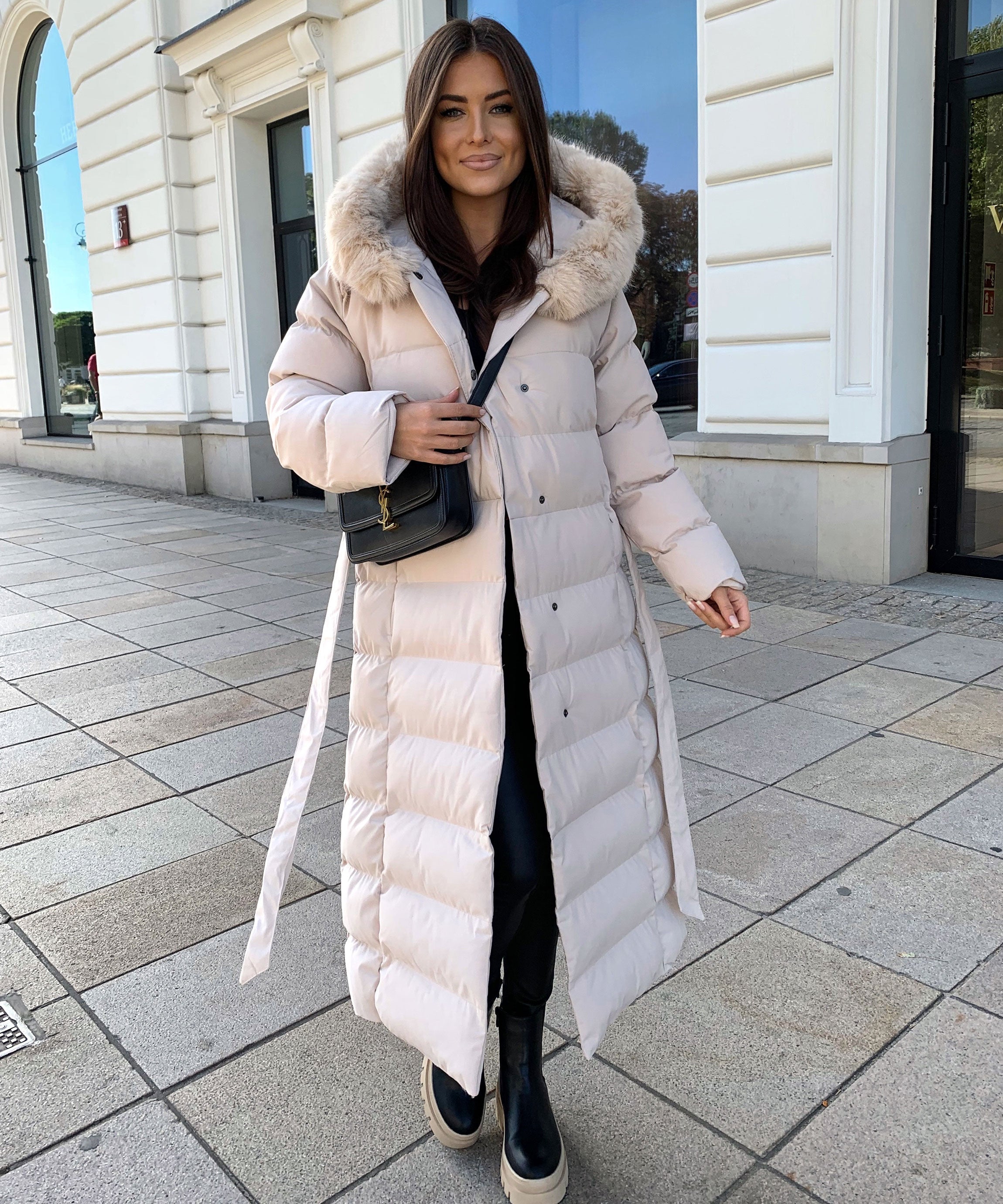 Merle | Beige Parka til Vinterbrug