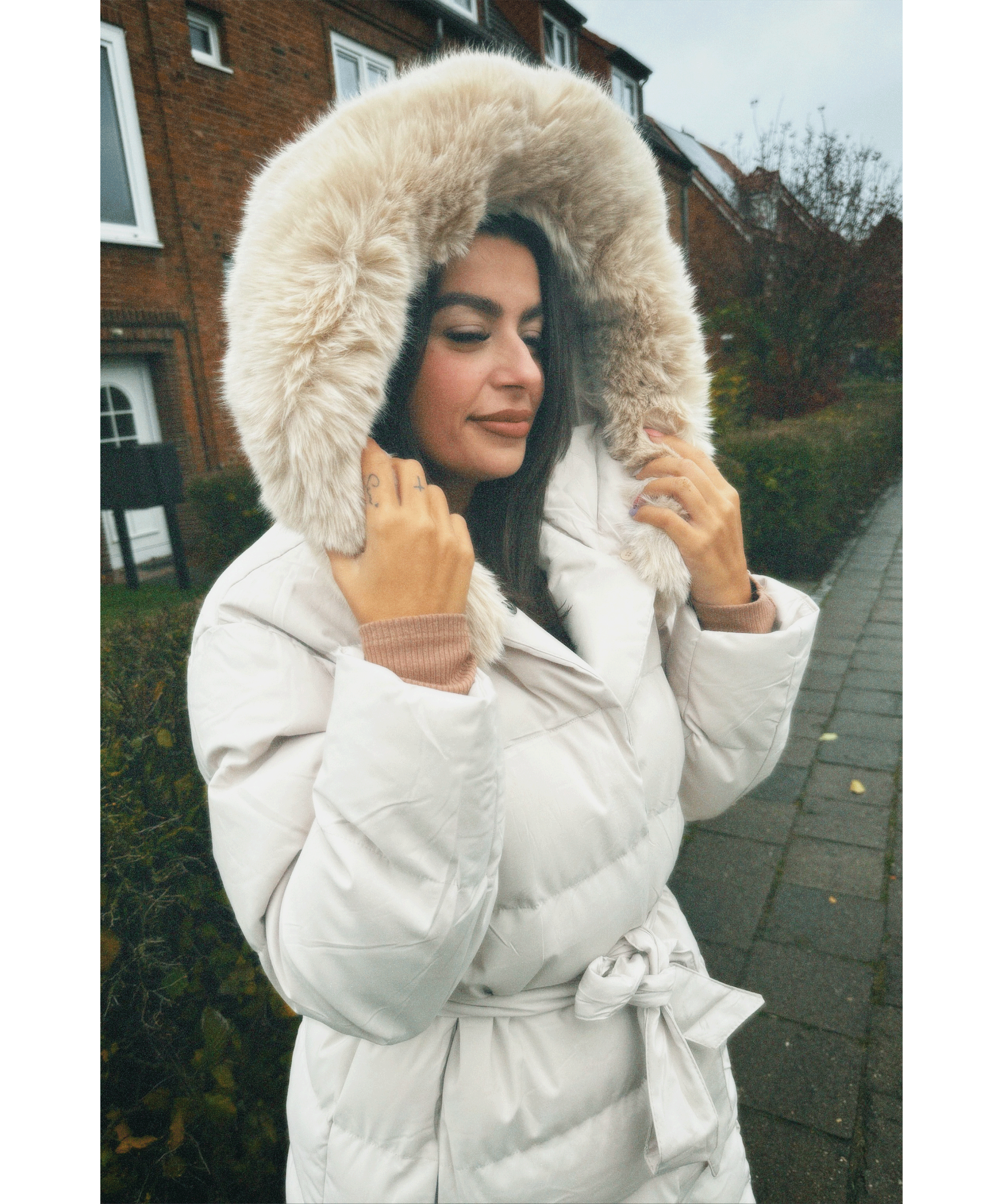 Merle | Beige Parka til Vinterbrug