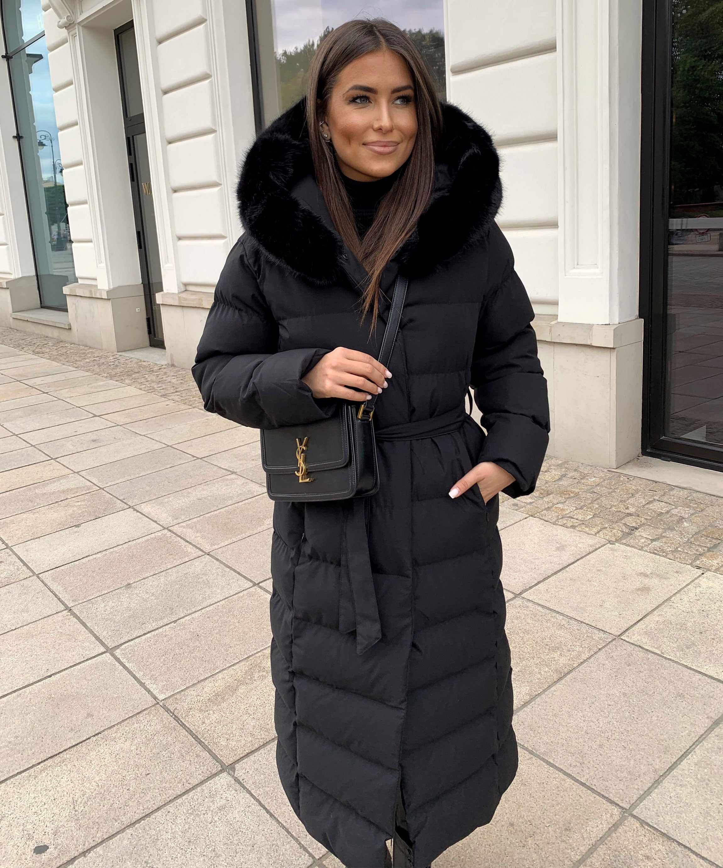 Mathilde | Sort Parka med Hætte