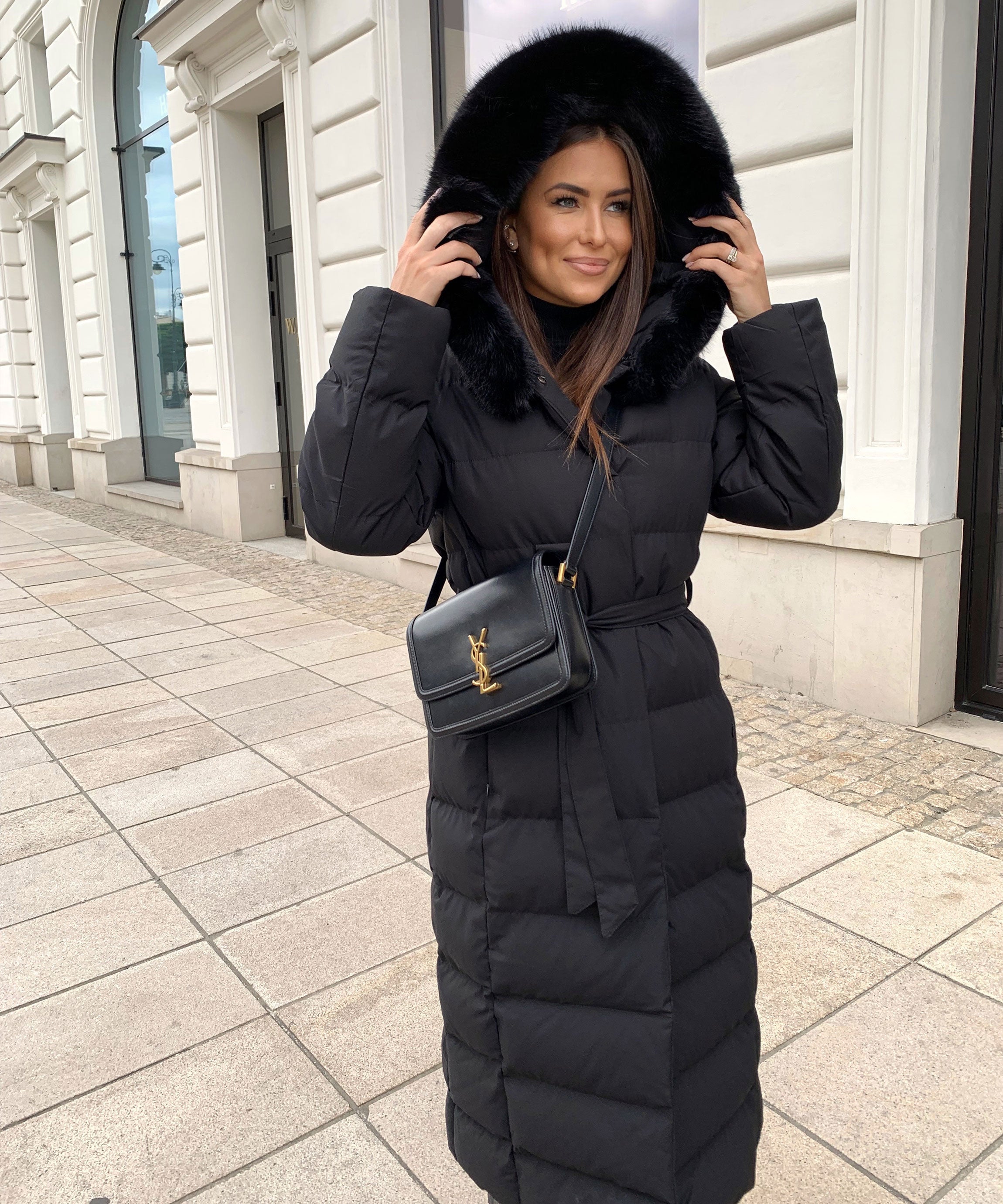 Mathilde | Sort Parka med Hætte