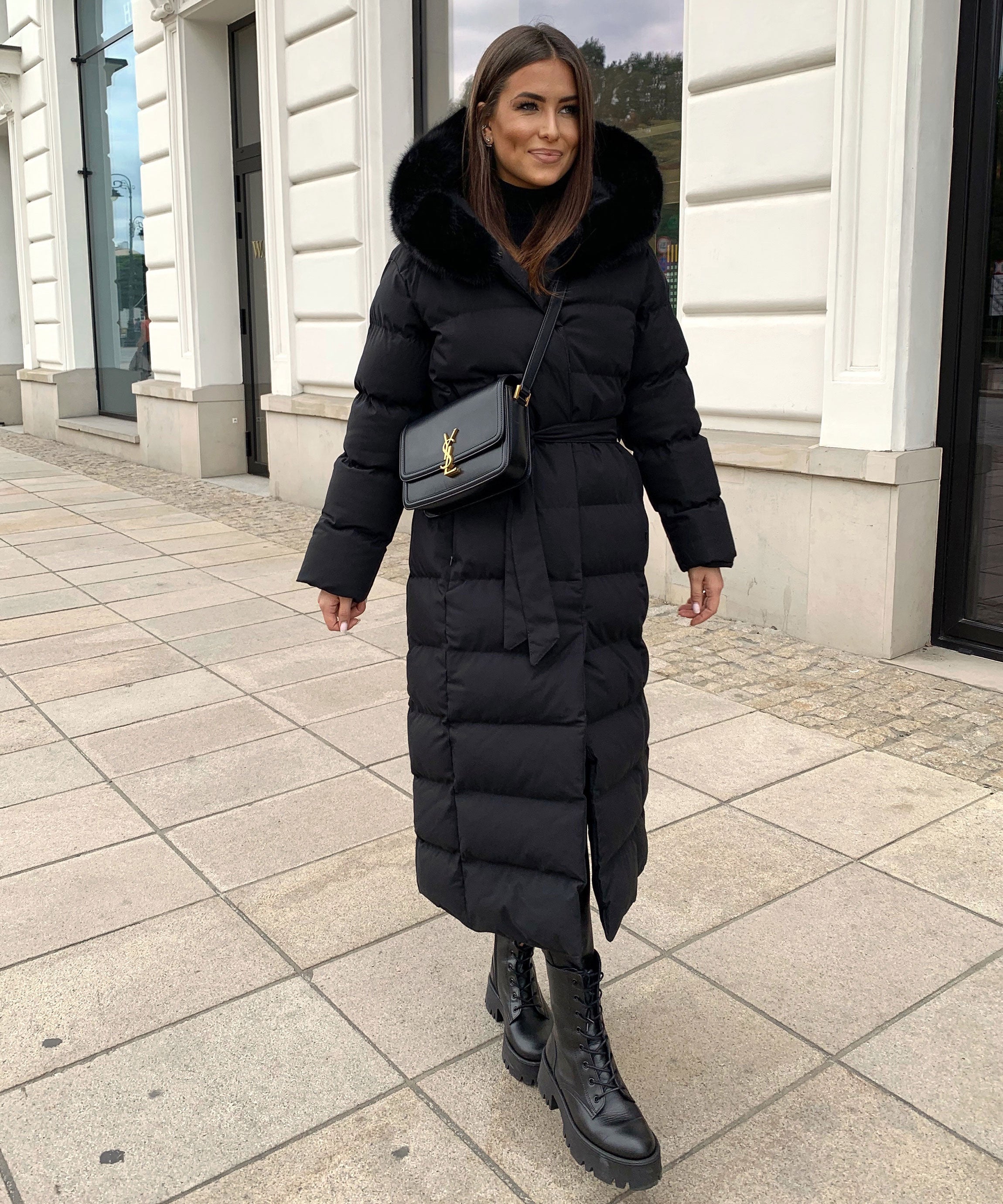 Mathilde | Sort Parka med Hætte