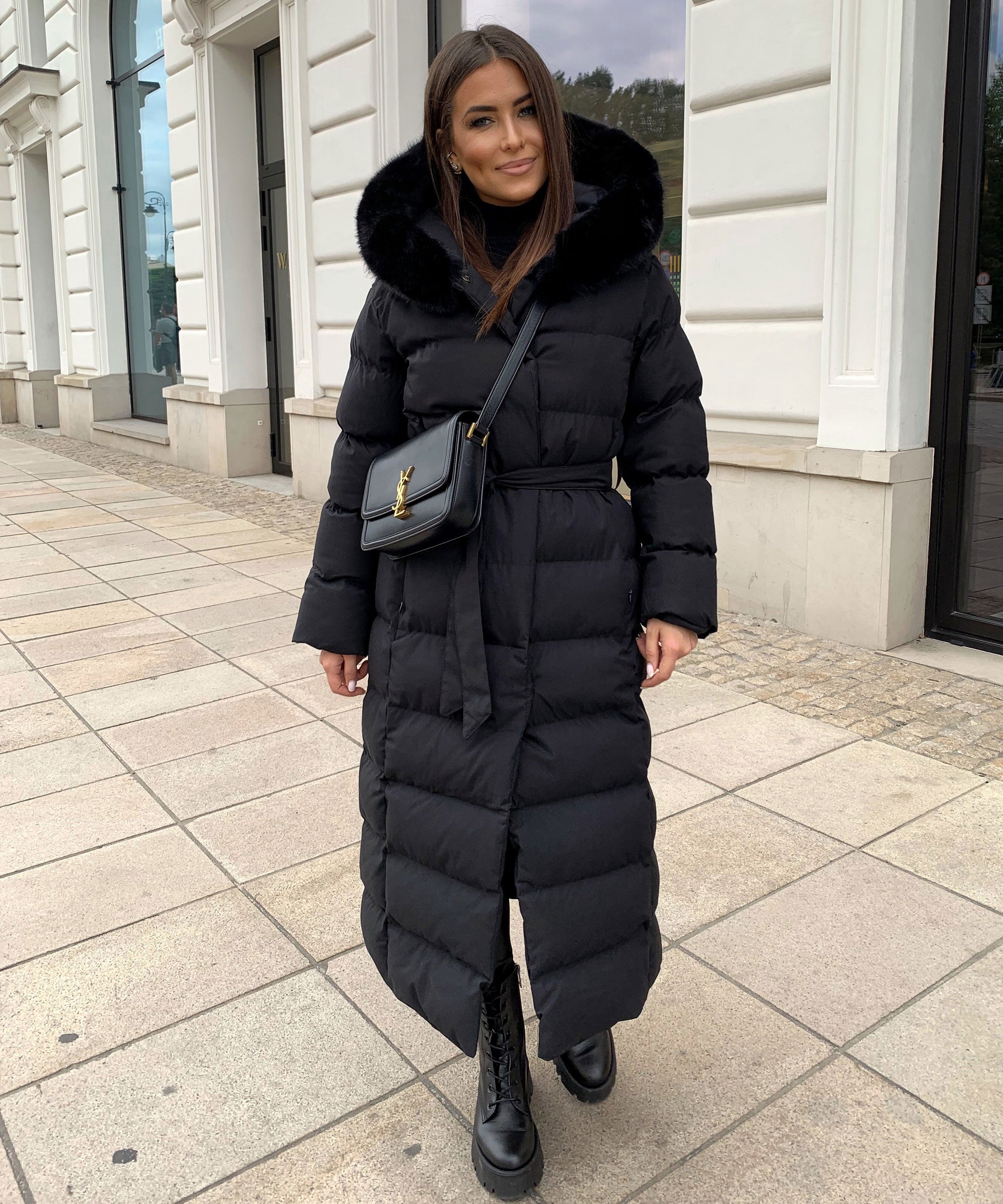 Mathilde | Sort Parka med Hætte