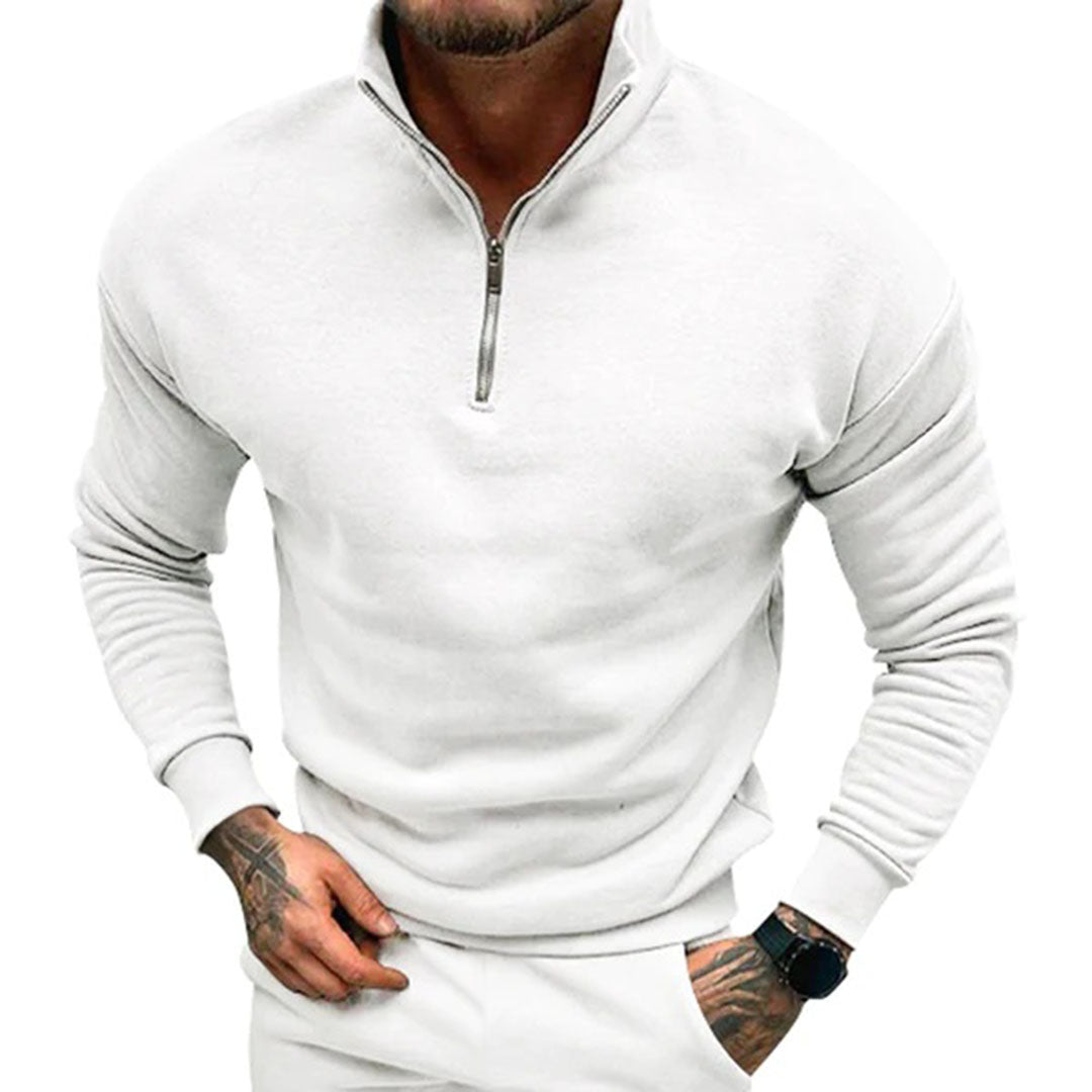 Herresweater med Høj Krave