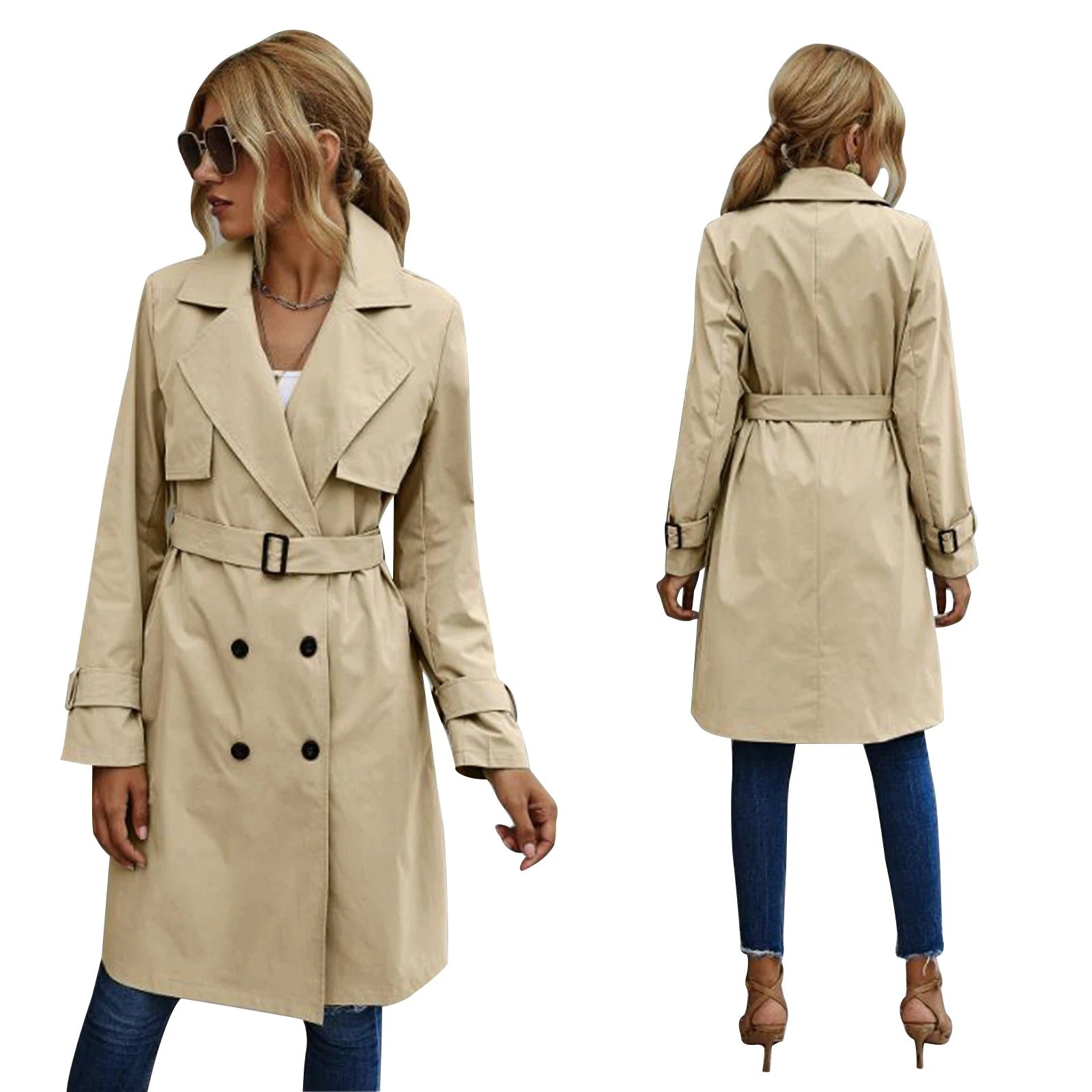 Maja | Knælængde Trenchcoat til Kvinder - Casual