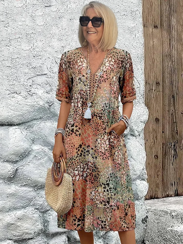 Harper | Livlig Blomstret Sommerkjole