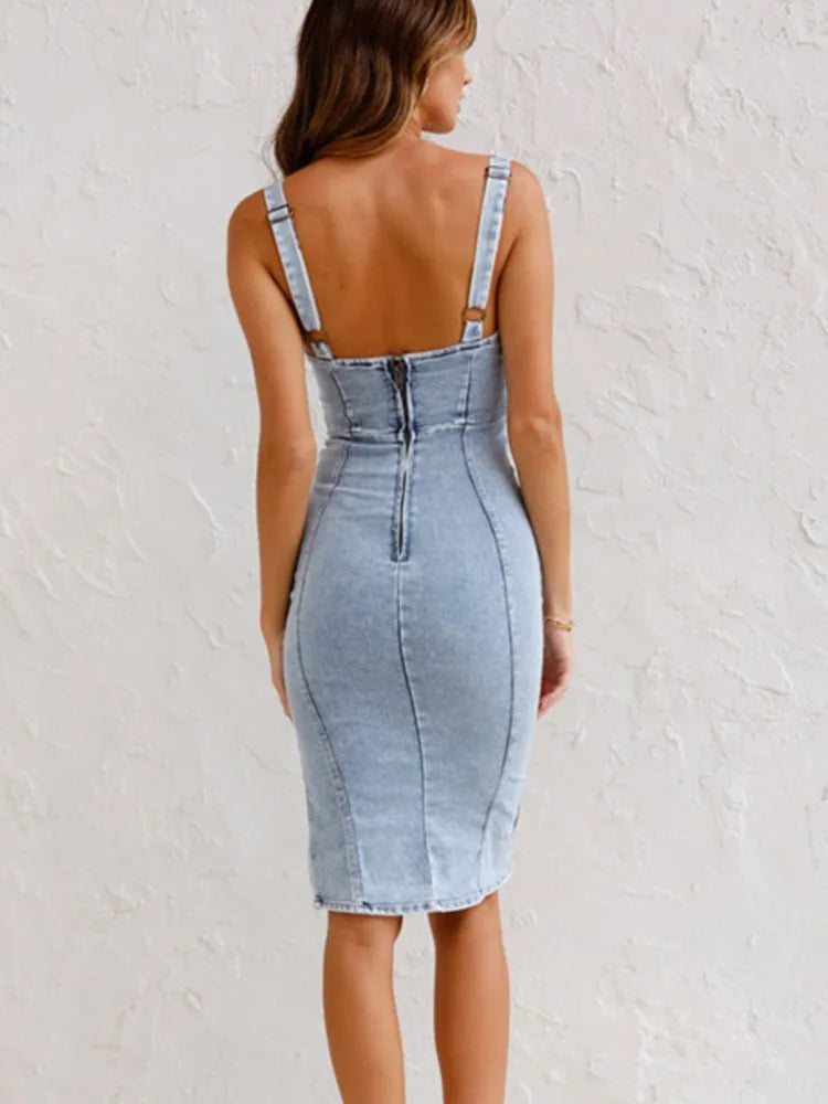 Serafina | Stilfuld Denim Bodycon Kjole