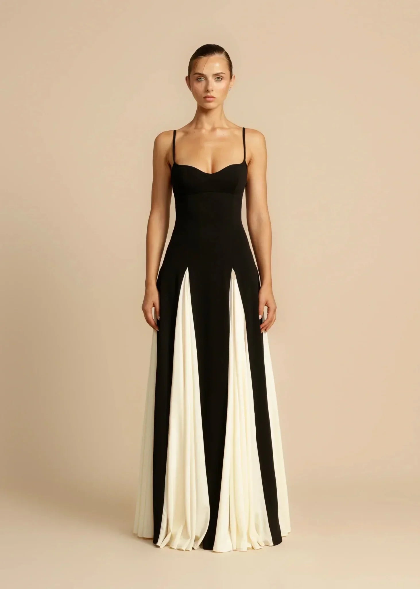 Elise | Elegant Maxi Kjole i To Farver