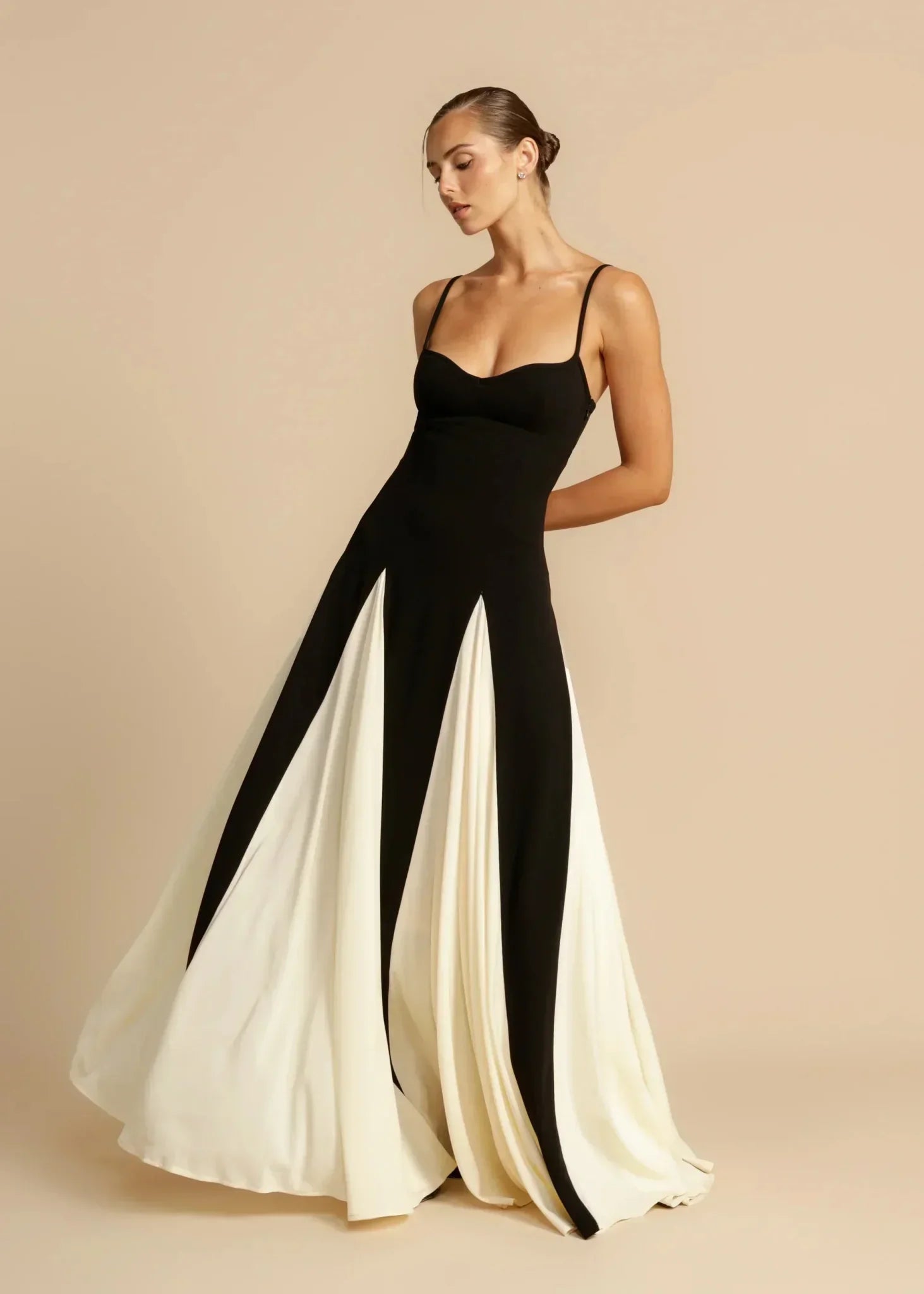 Elise | Elegant Maxi Kjole i To Farver